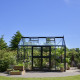 Gewächshaus 10,9m² Jubii 60 aus schwarzem Aluminium und 3mm Sicherheitsglas - Juliana