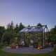 Gewächshaus 10,9m² Jubii 60 aus schwarzem Aluminium und 3mm Sicherheitsglas - Juliana