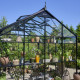 Gewächshaus 10,9m² Jubii 60 aus schwarzem Aluminium und 3mm Sicherheitsglas - Juliana