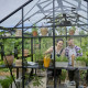 Gewächshaus 10,9m² Jubii 60 aus schwarzem Aluminium und 3mm Sicherheitsglas - Juliana