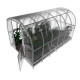 Gewächshaus 18m² aus verzinktem Stahl und 6mm Polycarbonatplatten - Klasika