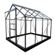 Gewächshaus 5m² aus grünem Aluminium und Sicherheitsglas Popular 86 - Halls