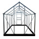 Gewächshaus 5m² aus grünem Aluminium und Sicherheitsglas Popular 86 - Halls
