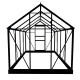 Gewächshaus 5m² aus schwarzem Aluminium und Sicherheitsglas Popular 86 - Halls
