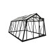 Gewächshaus S106H 13,62m² aus schwarzem Aluminium und Sicherheitsglas BLACKLINE – ACD