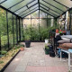 Gewächshaus R306XH 13,62 m² aus schwarzem Aluminium und Sicherheitsglas BLACKLINE – ACD
