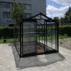 Gewächshaus R205H 8,61m² aus schwarzem Aluminium und Sicherheitsglas BLACKLINE – ACD