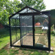 Gewächshaus R205H 8,61m² aus schwarzem Aluminium und Sicherheitsglas BLACKLINE – ACD