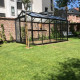 Gewächshaus R205H 8,61m² aus schwarzem Aluminium und Sicherheitsglas BLACKLINE – ACD