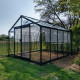 Gewächshaus R305H 11,35m² aus schwarzem Aluminium und Sicherheitsglas BLACKLINE – ACD