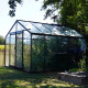 Gewächshaus R305H 11,35m² aus schwarzem Aluminium und Sicherheitsglas BLACKLINE – ACD