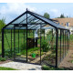 Gewächshaus R306H 13,62m² aus schwarzem Aluminium und Sicherheitsglas BLACKLINE – ACD