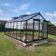 Gewächshaus R307H 15,88m² aus schwarzem Aluminium und Sicherheitsglas BLACKLINE – ACD