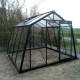 Gewächshaus S104H 9,12 m² aus schwarzem Aluminium und Sicherheitsglas BLACKLINE – ACD