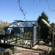 Gewächshaus S104H 9,12 m² aus schwarzem Aluminium und Sicherheitsglas BLACKLINE – ACD