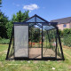 Gewächshaus S104H 9,12 m² aus schwarzem Aluminium und Sicherheitsglas BLACKLINE – ACD