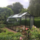 Gewächshaus S106H 13,62m² aus schwarzem Aluminium und Sicherheitsglas BLACKLINE – ACD