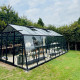 Gewächshaus S208H 22,53m² aus schwarzem Aluminium und Sicherheitsglas BLACKLINE – ACD
