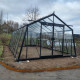 Gewächshaus S208H 22,53m² aus schwarzem Aluminium und Sicherheitsglas BLACKLINE – ACD