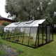 Gewächshaus S208H 22,53m² aus schwarzem Aluminium und Sicherheitsglas BLACKLINE – ACD