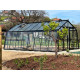 Gewächshaus S208H 22,53m² aus schwarzem Aluminium und Sicherheitsglas BLACKLINE – ACD