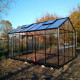 Gewächshaus R306XH 13,62 m² aus schwarzem Aluminium und Sicherheitsglas BLACKLINE – ACD