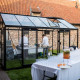 Gewächshaus R306XH 13,62 m² aus schwarzem Aluminium und Sicherheitsglas BLACKLINE – ACD