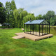 Gewächshaus R306XH 13,62 m² aus schwarzem Aluminium und Sicherheitsglas BLACKLINE – ACD
