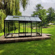 Gewächshaus R306XH 13,62 m² aus schwarzem Aluminium und Sicherheitsglas BLACKLINE – ACD
