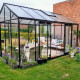 Gewächshaus R306XH 13,62 m² aus schwarzem Aluminium und Sicherheitsglas BLACKLINE – ACD