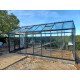 Gewächshaus R308XH 18,15m² aus schwarzem Aluminium und Sicherheitsglas BLACKLINE – ACD