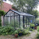 Gewächshaus R308XH 18,15m² aus schwarzem Aluminium und Sicherheitsglas BLACKLINE – ACD