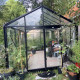 Gewächshaus R308XH 18,15m² aus schwarzem Aluminium und Sicherheitsglas BLACKLINE – ACD