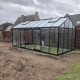 Gewächshaus R308XH 18,15m² aus schwarzem Aluminium und Sicherheitsglas BLACKLINE – ACD