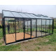 Gewächshaus R308XH 18,15m² aus schwarzem Aluminium und Sicherheitsglas BLACKLINE – ACD