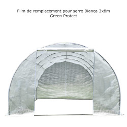 Ersatzfolie für Tunnelgewächshaus 3x8m BIANCA mit verstärkter PE-Folie - Green Protect