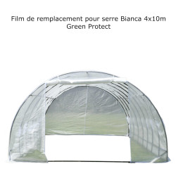 Ersatzfolie für Tunnelgewächshaus 4x10m BIANCA mit verstärkter PE-Folie - Green Protect