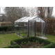 Gewächshaus R306H 13,62m² aus schwarzem Aluminium und Sicherheitsglas BLACKLINE – ACD