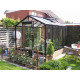 Gewächshaus R204H 6,91 m² aus schwarzem Aluminium und Sicherheitsglas BLACKLINE – ACD