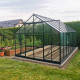 Gewächshaus 16,32m² anthrazit aus Aluminium und Sicherheitsglas 4mm Prima - Green Protect