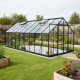 Gewächshaus 16,32m² anthrazit aus Aluminium und Sicherheitsglas 4mm Prima - Green Protect