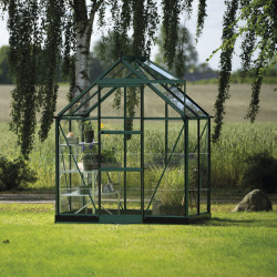 Gewächshaus 2,5m² Grün aus Aluminium und Blankglas Icon 6 - Halls
