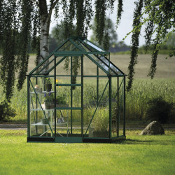 Gewächshaus 2,5m² Grün aus Aluminium und Sicherheitsglas Icon 6 - Halls