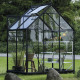 Gewächshaus 2,5m² Schwarz aus Aluminium und Blankglas Icon 6 - Halls