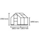 Gewächshaus 2,5m² Schwarz aus Aluminium und Sicherheitsglas Icon 6 - Halls