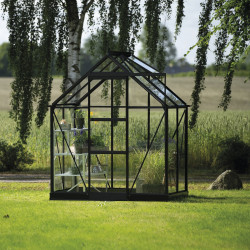 Gewächshaus 2,5m² Schwarz aus Aluminium und Sicherheitsglas Icon 6 - Halls