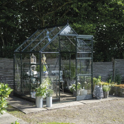 Gewächshaus 3,7m² Grün aus Aluminium und Blankglas Icon 6 - Halls