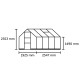 Gewächshaus 4,9m² Schwarz aus Aluminium und Sicherheitsglas Icon 6 - Halls