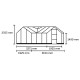 Gewächshaus 8,6m² Grün aus Aluminium und Sicherheitsglas Icon Gardenhouse 6 - Halls