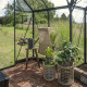 Gewächshaus 8,6m² Schwarz aus Aluminium und Sicherheitsglas Icon Gardenhouse 6 - Halls